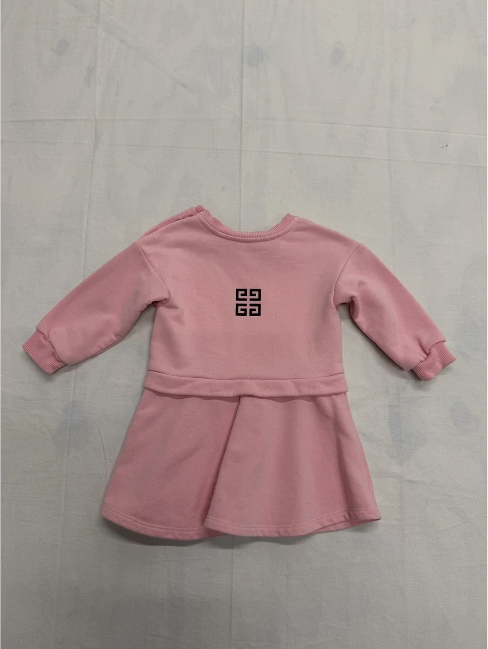 Givenchy Pink Baby Dress with Logo Print